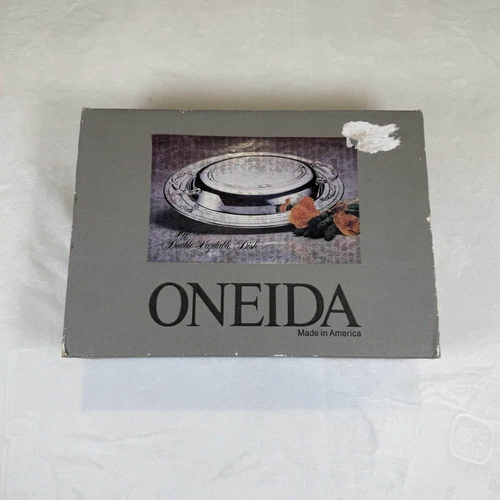 VINTAGE Oneida Double Vegetable Dish Set Jefferson Made in USA Original‎ Box!